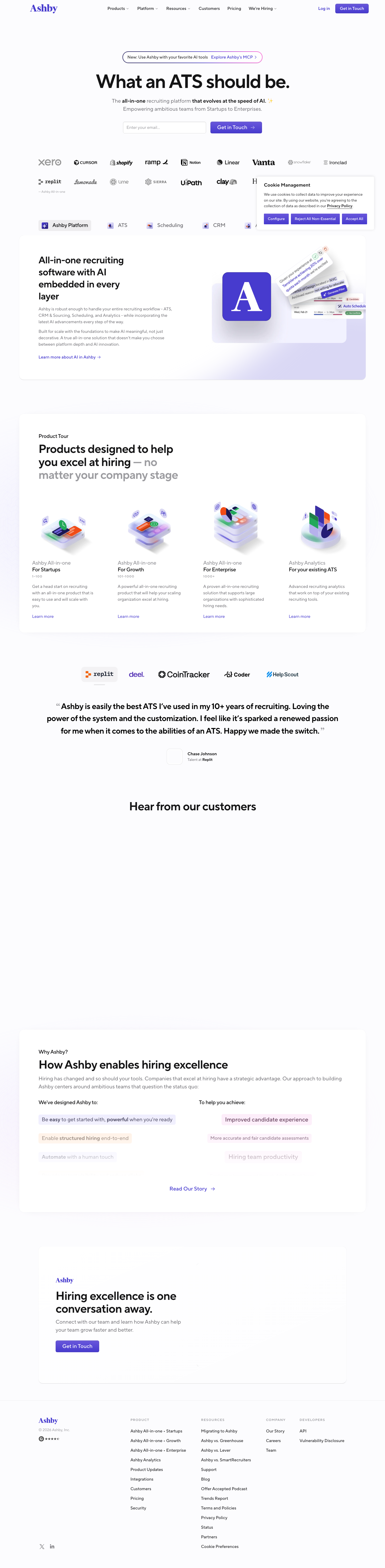 Ashby homepage screenshot, full resolution