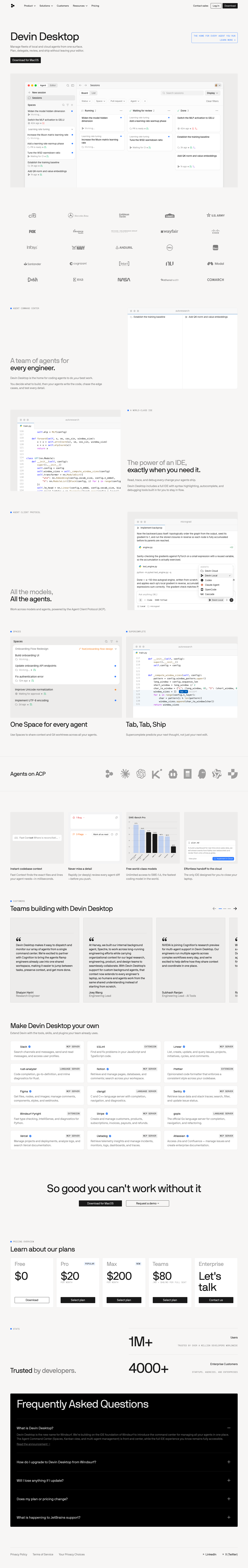 Codeium homepage screenshot, full resolution