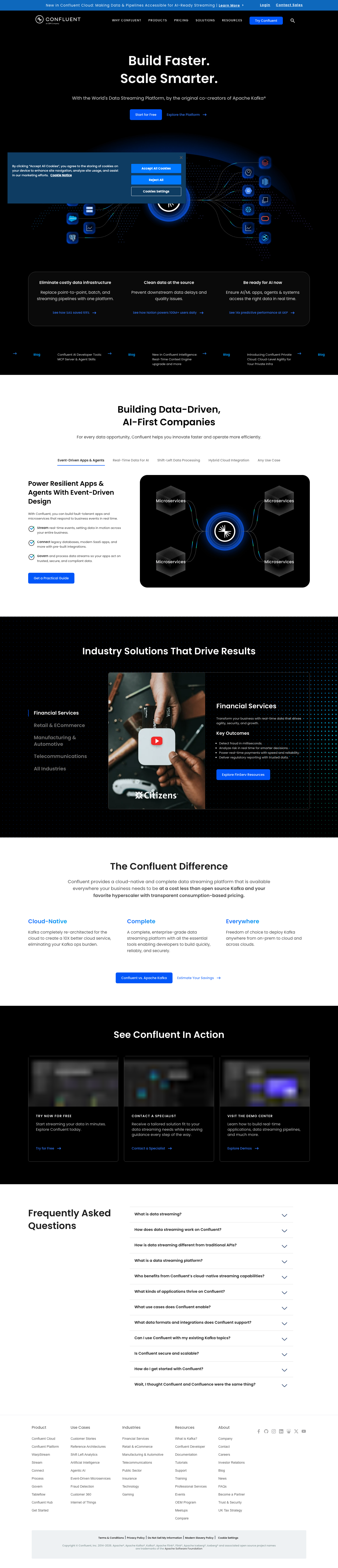 Confluent homepage screenshot, full resolution