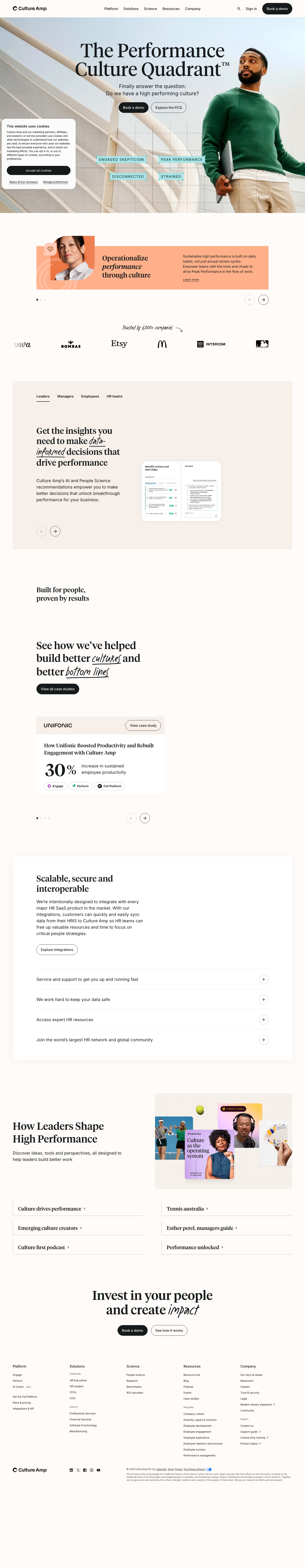 Culture Amp homepage screenshot, full resolution
