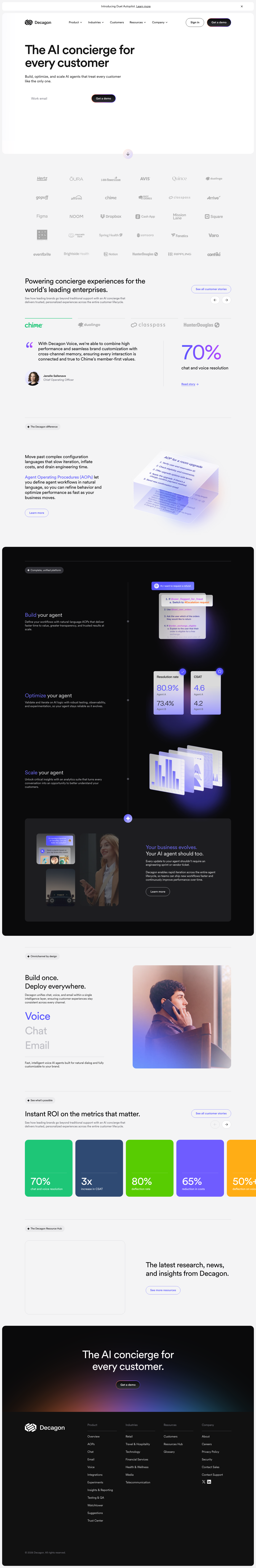 Decagon homepage screenshot, full resolution