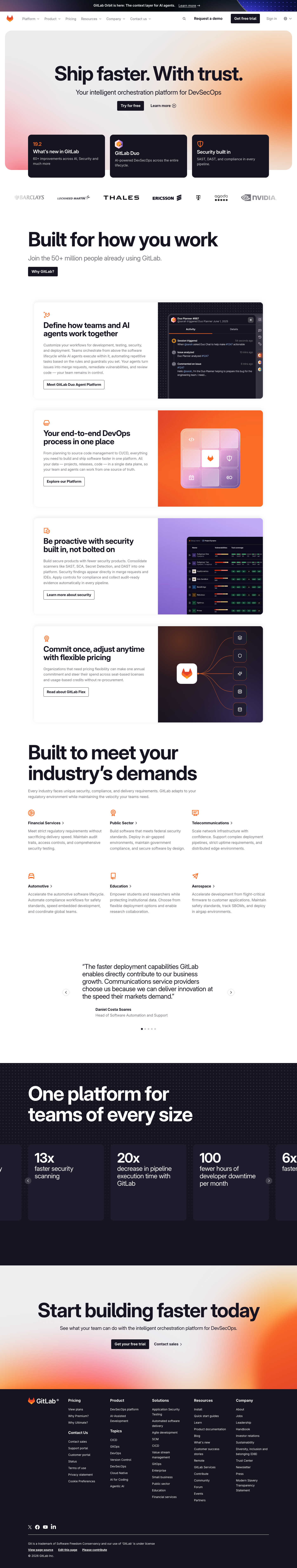GitLab homepage screenshot, full resolution
