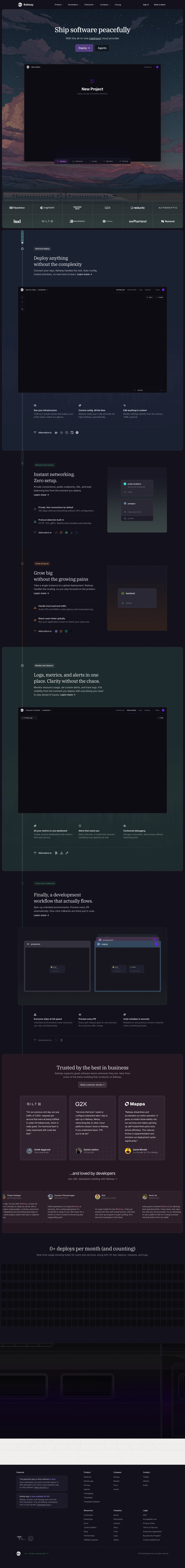 Railway homepage screenshot
