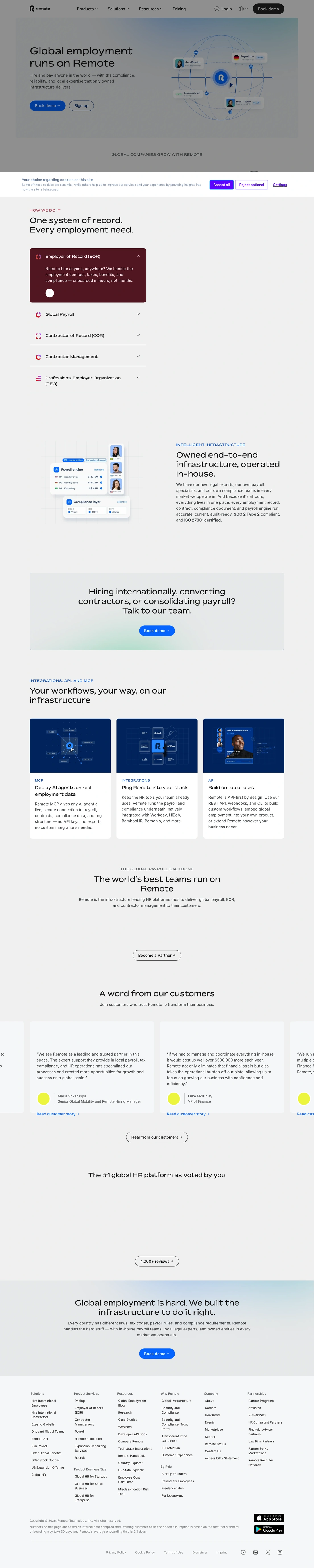 Remote homepage screenshot