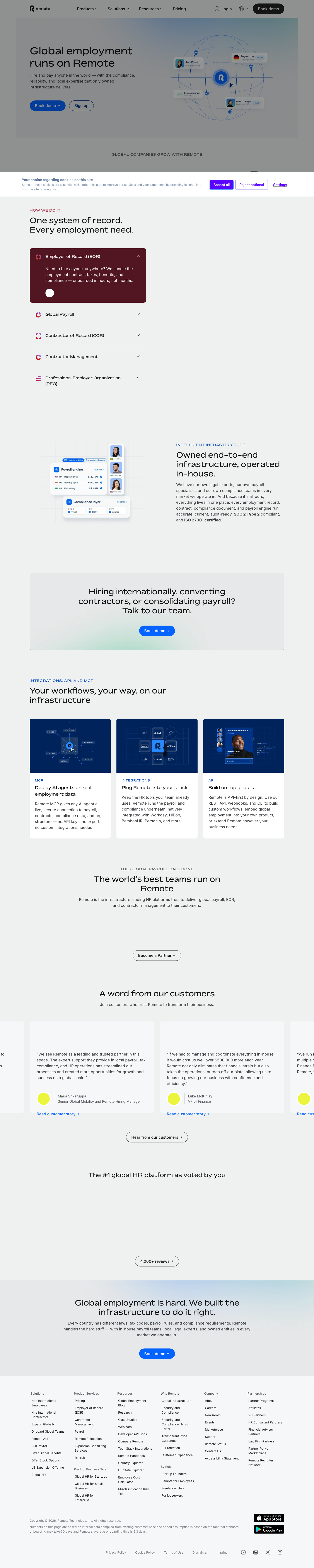 Remote homepage screenshot, full resolution